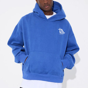 Sweat à capuche moderne à épaules tombantes, coupe ample, style streetwear décontracté, manches longues, mélange de coton, vêtement tendance - Product Image 1
