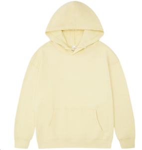 Sweat-shirt à capuche pour homme 100% coton uni Prêt à expédier Pull oversize Essentiels Teinture unie Ample XL pour l'automne Options OEMODM - Product Image 1