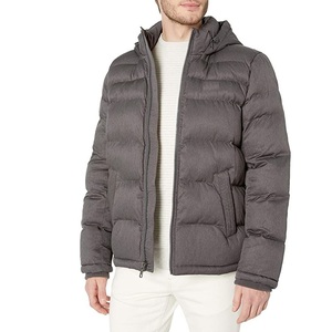 Veste matelassée pour homme 100% coton, écologique, imperméable, coupe-vent, avec capuche, logo sur le devant, hiver BD - Product Image 5
