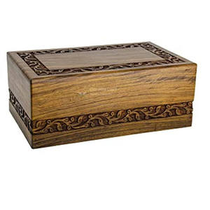 Caja de madera de recuerdo de joyería de almacenamiento de diseño de árbol central tallado a mano de madera de calidad superior a precios asequibles - Product Image 4