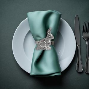 ห่วงรัดผ้าเช็ดปากลายกระต่ายสำหรับฤดูใบไม้ผลิฤดูร้อนงานเลี้ยงฉลองเทศกาลอีสเตอร์ทุกวันสำหรับเด็กงานเลี้ยงคริสต์มาสวันหยุดโต๊ะรับประทานอาหารโอกาสพิเศษ - Product Image 2