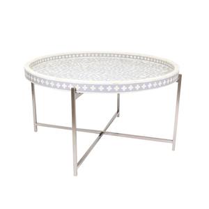 Modern Eco-Friendly Coffee <b>Table</b> New Trending Hot Selling Bone Inlay Mother Pearl <b>Bedside</b> <b>Table</b> <b>White</b> Nightstand Wholesale Price - Product Image 1