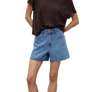 Phụ nữ denim quần short một phần chiều dài quần còn được gọi là quần short cũng có tính năng denim xây dựng làm cùng một chất liệu denim jeans - Product Image 3