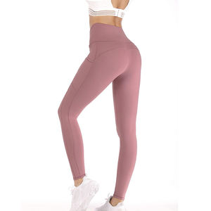 Women's Latest Style Mid Waist Pant Yoga <b>Leggings</b> Breathable Solid <b>Pattern</b> Customizable Logo Elastic Factory Price - Product Image 3