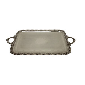 Lot de 2 Plateaux de Service Alimentaires en Aluminium Argent Or Deluxe Qualité Ustensiles de Cuisine Taille Moyenne Plateaux à Thé Événements de Mariage Restaurantware - Product Image 6
