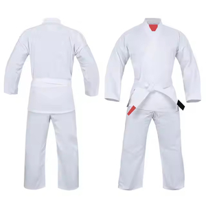 Costume de karaté en coton blanc personnalisé pour hommes uniforme d'arts martiaux OEM fabricant de gros de gi d'entraînement de haute qualité - Product Image 1