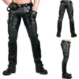 Meilleur prix avec un pantalon en cuir véritable pour homme 100% authentique, pantalon en cuir de haute qualité pour homme, respirant, couleur noire, pantalon en cuir à vendre - Product Image 1