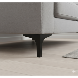 Pieds de meubles en plastique noir en forme de T de 12 cm, pieds de canapé robustes, design minimaliste pour salon, convient aux armoires, aux placards, aux meubles TV - Product Image 5