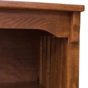 Librería de madera maciza moderna Boxee con estantes extra generosos, estantería protegida con diseño de compartimento simple de varios pasos - Product Image 2