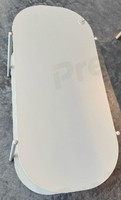 Table basse ovale en métal blanc, style européen, double niveau, hauteur réglable, design minimaliste moderne, meubles de salon