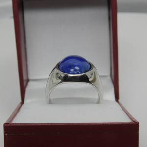 Pierre précieuse naturelle de couleur bleue Lapis Lazuli avec bague en argent sterling 925 pour hommes, bague spéciale Surprise lui Design - Product Image 3