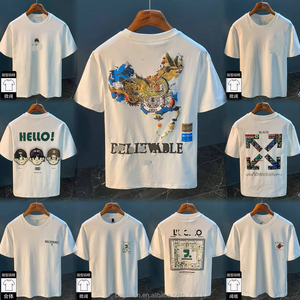 T-shirts pour hommes en coton 100% respirant, à manches courtes, col rond, coupe régulière, tricot uni, de haute qualité, vente en gros des fabricants 2025 - Product Image 4