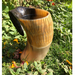 Mug en corne de buffle fait à la main avec logo personnalisé, mug en corne écologique, couvercle anti-fuite, isolation sous vide, mug à café - Product Image 5