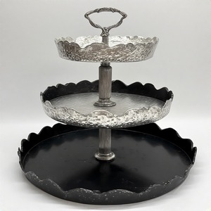 AluTierCharm Lightweight 2-<b>Tier</b> <b>Cake</b> <b>Stand</b> in Marble White Ins Style Home Decor for Weddings and Parties <b>Cake</b> Tools - Product Image 4