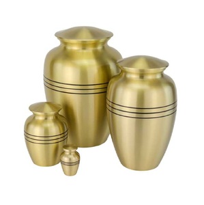 Urna de cremación para adultos de diseñador, estilo europeo, elegante, hecha a mano, de latón, personalizable para cenizas humanas, funeraria conmemorativa, pantalla para el hogar - Product Image 2