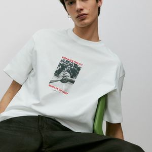 เสื้อยืดขนาดผู้ใหญ่สำหรับผู้ชายเสื้อยืดลำลองสีพื้นน้ำหนักเบา - Product Image 1