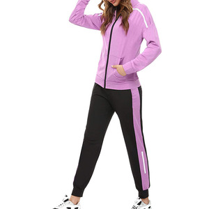 Ensemble de survêtement de jogging pour femme de haute qualité, taille plus, vêtements décontractés d'entraînement d'hiver, matière en polaire tricotée, couleur unie - Product Image 2