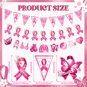 Love Breast Day Theme <b>Party</b> <b>Decoration</b> Spiral Hanging Banner <b>Paper</b> Bunting - Product Image 5