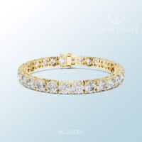 Elegante pulsera redonda de tannis en tono blanco, certificada por IGI, pieza de joyería con diseño atemporal y un atractivo refinado.