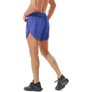 Short de course pour homme adulte Couleur bleue Élastique Déchets Sports Plage Short de course d'entraînement physique pour homme avec taille personnalisée - Product Image 4