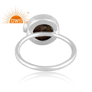 Vente chaude Fine Sterling Silver Natural Mojave Copper Oyster Turquoise Gemstone Bague empilable Fabricant de bijoux personnalisé - Product Image 3