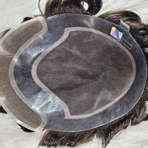 Pelucas de hombre hechas a medida de alta calidad con aspecto natural, extensiones de cabello humano de Bangladesh frontal de encaje duradero suave, opciones de tamaños - Product Image 4