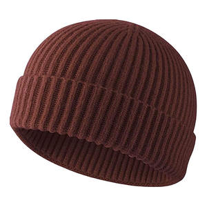 Gorro de punto de moda para invierno, Sombreros con logotipo personalizado de acrílico reciclado, sombreros lisos de Color sólido, jacquard - Product Image 4