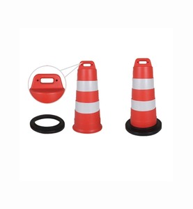 Tambour de circulation de baril de route empilable rempli d'eau de PE en plastique orange empilable de Offre Spéciale 1.1M - Product Image 6