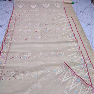 Haute qualité pas cher prix Dhakai Jamdani Sharee qualité d'exportation pour les femmes JAMDANI TISSU bleu vert doré rouge du Bangladesh - Product Image 1