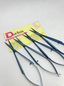 Ciseaux à ressort à sourcils Plasma bleu étiquette personnalisée lame droite en acier inoxydable durable coupe de cheveux ciseaux à ressort à sourcils - Product Image 3