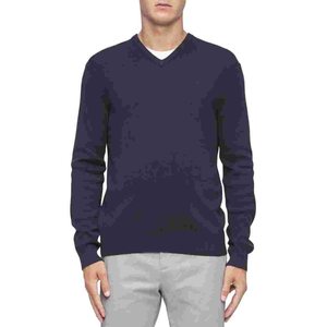 Maglioni da Uomo Calvin Klein a Maniche Lunghe con Scollo a V in Colore Night Sky, Cotone Modal, Taglia XL - Product Image 1