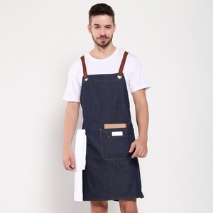 Delantales de lona vaquera de trabajo duradero de la mejor calidad, tela de cuero y algodón de alta calidad, poliéster para Chef, precio bajo, novedad de 2024 al por mayor - Product Image 1