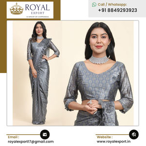 ชุดแต่งงานของนักออกแบบแฟชั่นเสื้อผ้าแนวพื้นเมืองอินเดียผ้าแฟนซีพร้อมงานฟอยล์ระดับพรีเมียม - Product Image 3