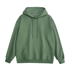 Sweats à capuche pour hommes, streetwear printemps, uni, poche, tissu jersey en mélange de polyester et de coton 380 GSM, logo personnalisé, faible MOQ, livraison rapide, usine OEM - Product Image 6