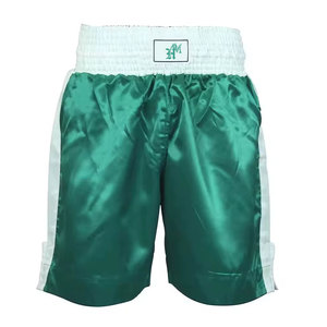 Shorts de boxe sur mesure de haute qualité, 100% polyester, respirants, séchage rapide, logo frontal sans couture, couleur et taille personnalisables pour hommes - Product Image 2