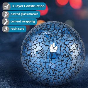 Esfera de vidrio de mosaico creativo hecho a mano adornos de bola decorativos para el hogar para regalo - Product Image 6