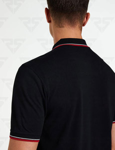 Logo personnalisé Tissu tricoté à manches courtes pour hommes Golf Athlétique Chemise à col utilisée quotidiennement Polo de tennis T-Shirt polo de golf à longue queue - Product Image 5