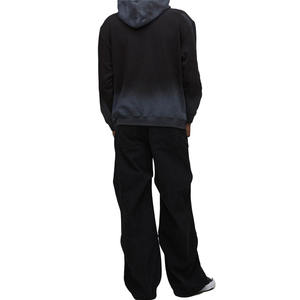 Sweat à capuche épais en molleton 450 GSM, coton et polyester, coupe oversize, impression par pulvérisation, logo personnalisé, streetwear, OEM - Product Image 2