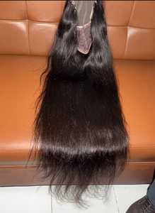 วิกผมคนอินเดียตรงธรรมชาติแบบสองชั้น HD วิกผมลูกไม้สีธรรมชาติที่ดึงออกมาได้ - Product Image 3