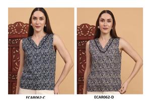 Kurti en rayonne de coton ethnique à la mode pour les femmes haut indo-occidental léger idéal pour les tenues d'été et le style décontracté - Product Image 4