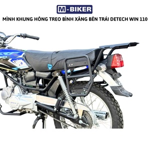 Support de bagages et porte-bagages arrière en acier inoxydable Detech Win 110 pour moto de route avec fixation au réservoir de carburant - Product Image 3