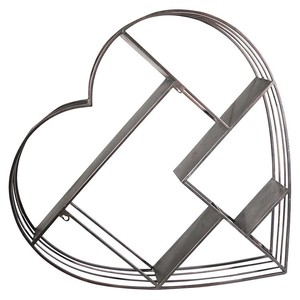 New Design Contemporary Heart <b>Shape</b> Large Iron Wall Shelf with Black Powder Coated Finished Used for Minimalist Interior Decor . - Product Image 3