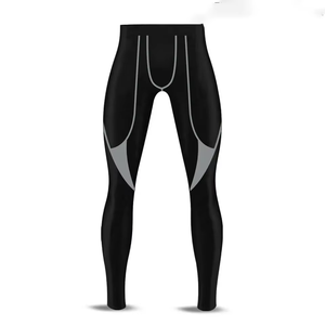 Ensemble de 2 survêtements pour homme, compression, gym, fitness, yoga, haut, pantalon, leggings, respirant, sans couture, motif uni, couche de base - Product Image 3