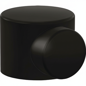 HEWI 615B Pare-vent 90° Noir Mat Profond, Amortisseur de Porte à Fixation par Cheville pour Plancher, en Plastique, Hauteur 52mm et 42.5mm - Product Image 3