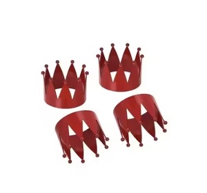 Luxury Napkin <b>Ring</b> Red Color Crown Shape Decorative Napkin <b>Rings</b> for New Trending Luxury Hotel - Product Image 1