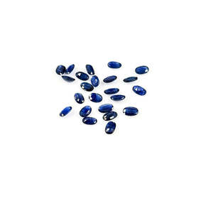 Zafiro Azul Natural, Gema Suelta Sin Tratar, Ovalados Calibrados de 3x5mm y 6x4mm, Calidad Fina, Corte Brillante Facetado, Corte Cojín - Product Image 4