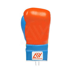Venta al por mayor de guantes de boxeo de cuero ajustable personalizado con cordones ropa deportiva para el boxeo - Product Image 2