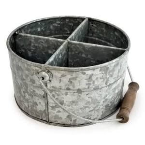 Support de rangement de cuisine en fer galvanisé à quatre sections, design minimaliste et écologique, pour baguettes/cuillères, à un seul niveau - Product Image 1