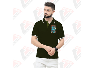 เสื้อยืดลายทางของผู้ชายที่เป็นเอกลักษณ์สำหรับเสื้อโปโลระบายอากาศได้ดีมีสไตล์ผ้าเดนิมผ้าลูกฟูกเป็นมิตรกับสิ่งแวดล้อมผ้าปะติดสำหรับฤดูร้อน - Product Image 3