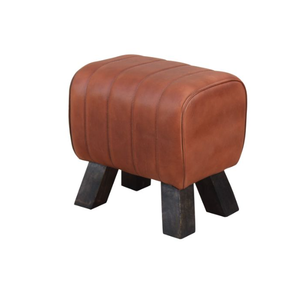 Tabouret de bar moderne Siège en cuir brun Coussin souple Base en métal robuste Conçu Sièges confortables Accent élégant Home Bar Dining - Product Image 1